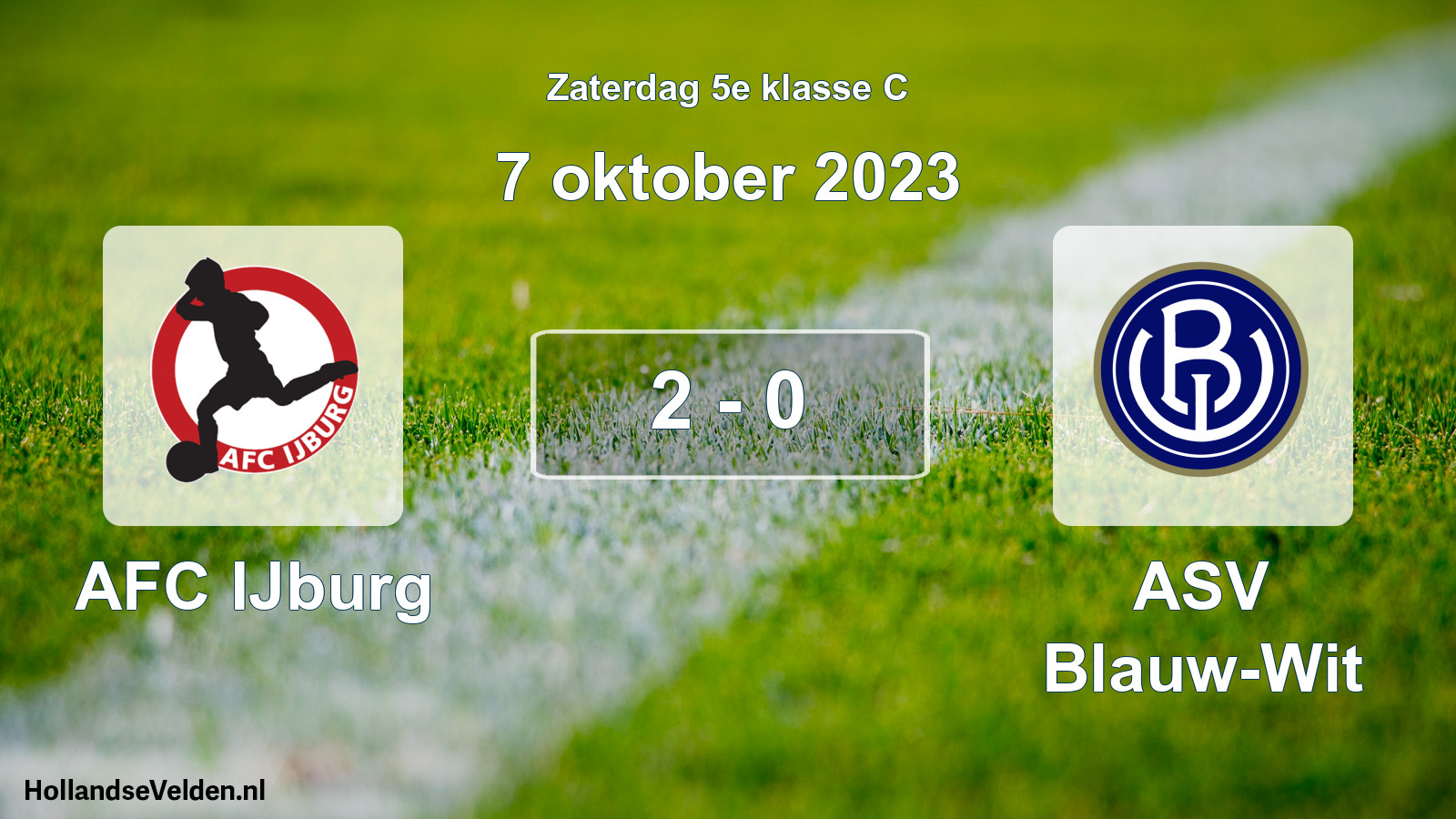 Total number of matches played: AFC IJburg - ASV Blauw-Wit 2 - 0 (7 October 2023)