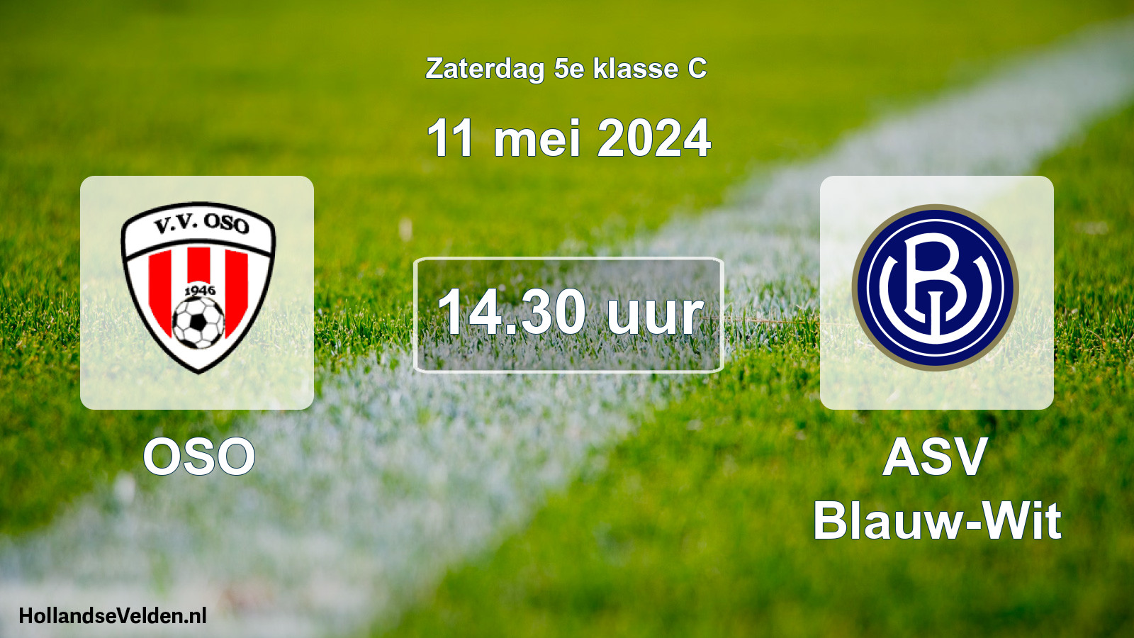 Geplande wedstrijd: OSO - ASV Blauw-Wit (11 mei 2024)