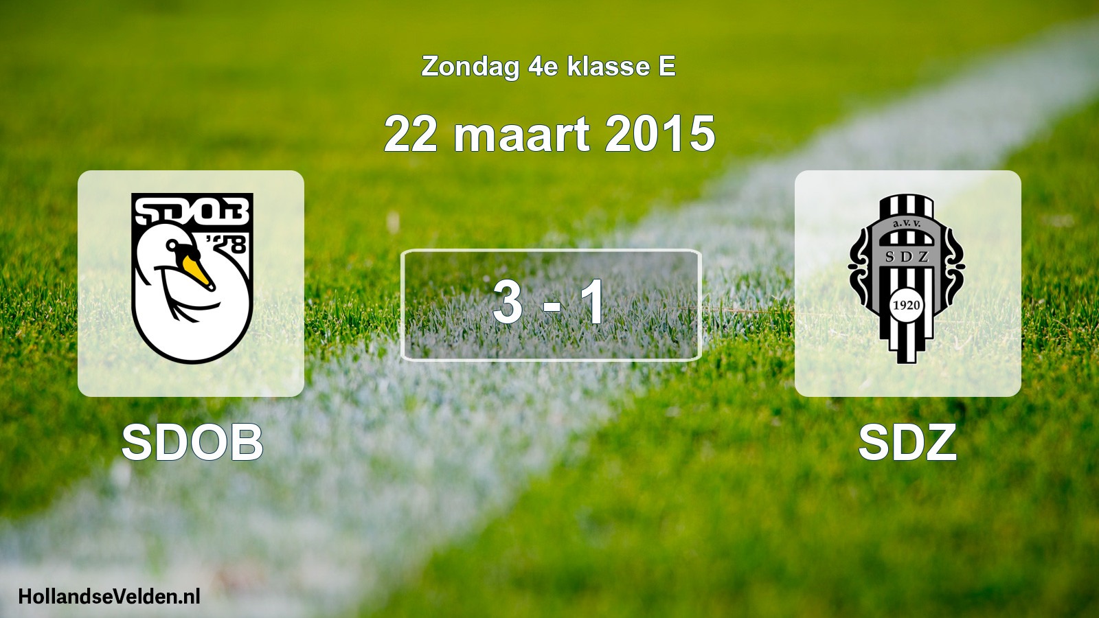 Total number of matches played: SDOB - SDZ 3 - 1 (22 March 2015)