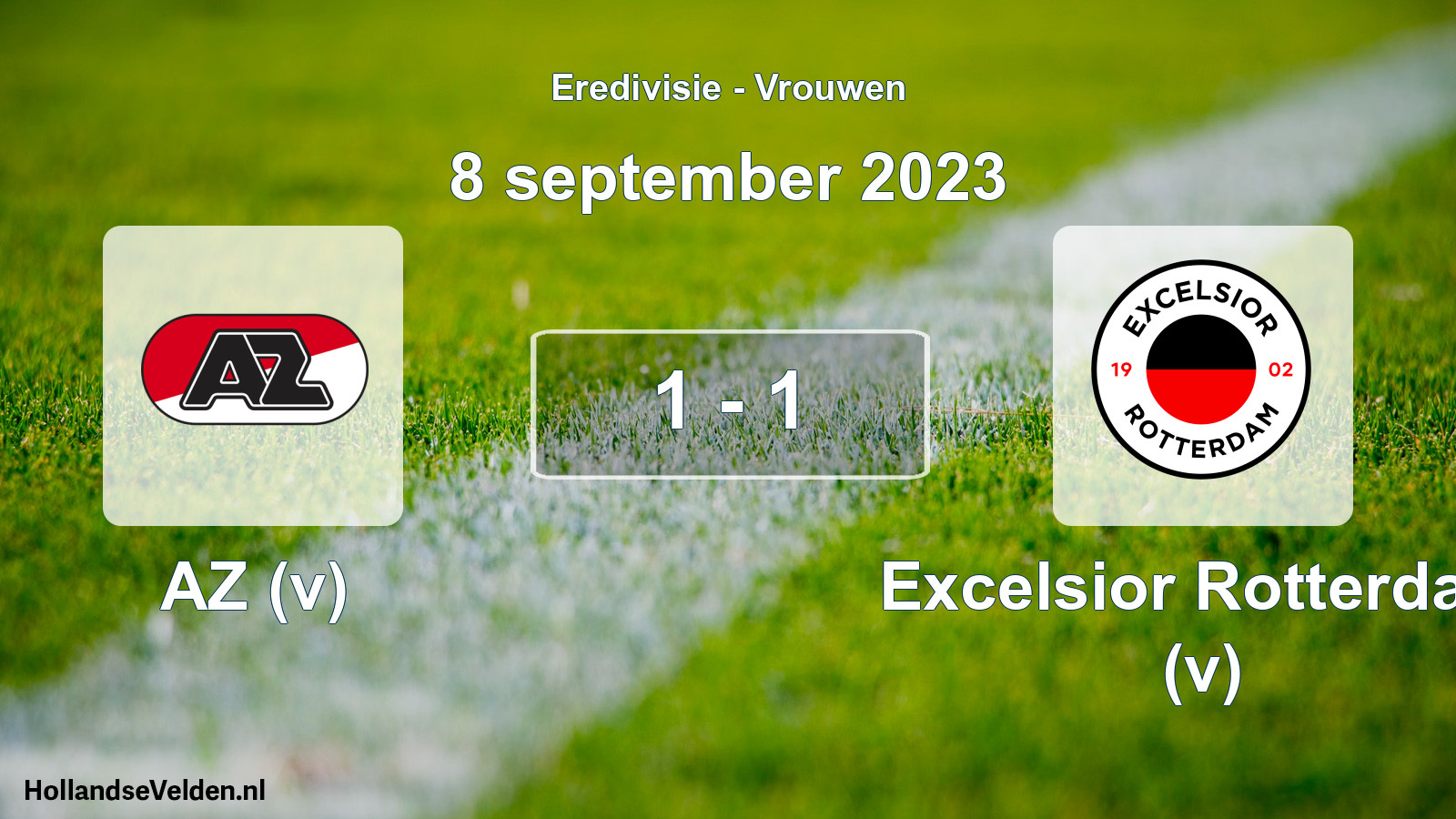 Total number of matches played: AZ (v) - Excelsior Rotterdam (v) 1 - 1 (8 September 2023)