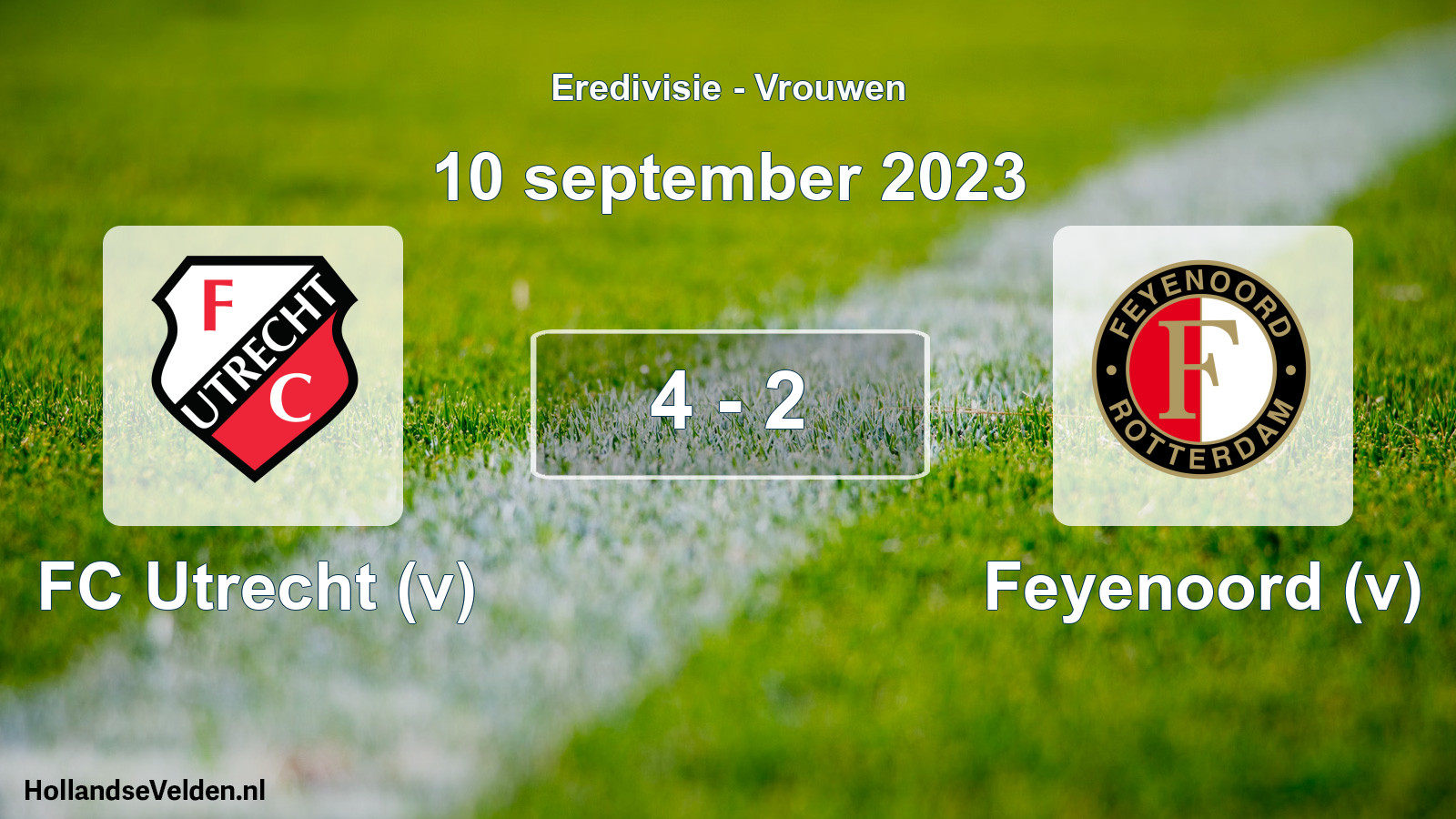 Total number of matches played: FC Utrecht (v) - Feyenoord (v) 4 - 2 (10 September 2023)
