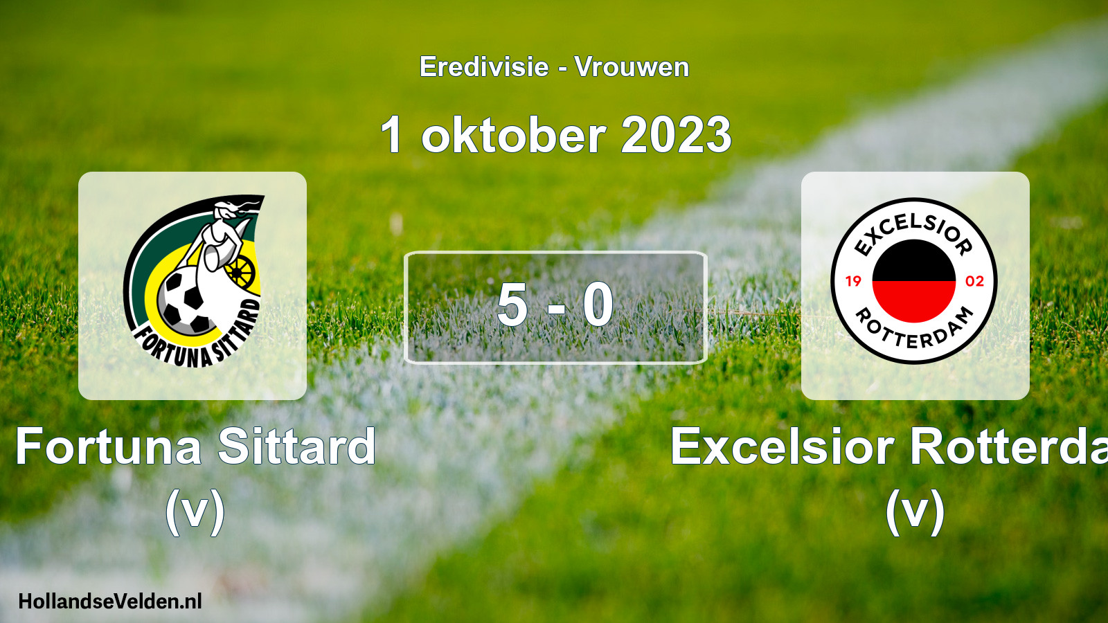 Total number of matches played: Fortuna Sittard (v) - Excelsior Rotterdam (v) 5 - 0 (1 October 2023)