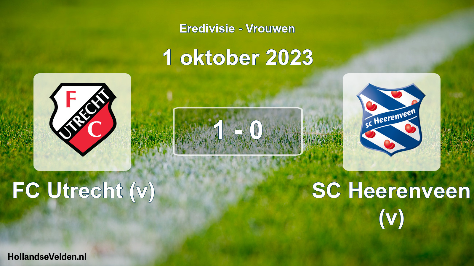 Total number of matches played: FC Utrecht (v) - SC Heerenveen (v) 1 - 0 (1 October 2023)