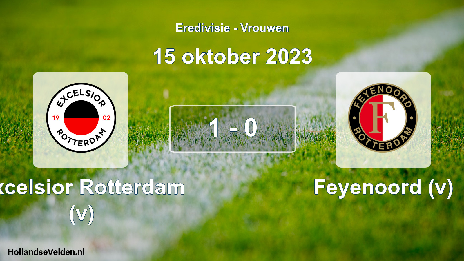 Total number of matches played: Excelsior Rotterdam (v) - Feyenoord (v) 1 - 0 (15 October 2023)