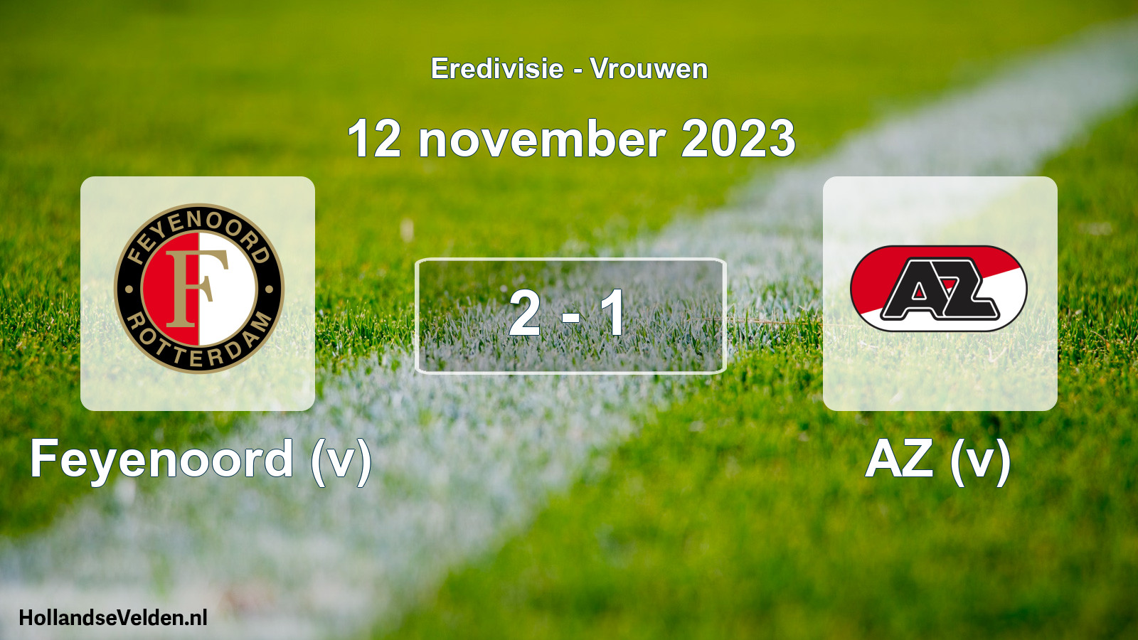 Total number of matches played: Feyenoord (v) - AZ (v) 2 - 1 (12 November 2023)
