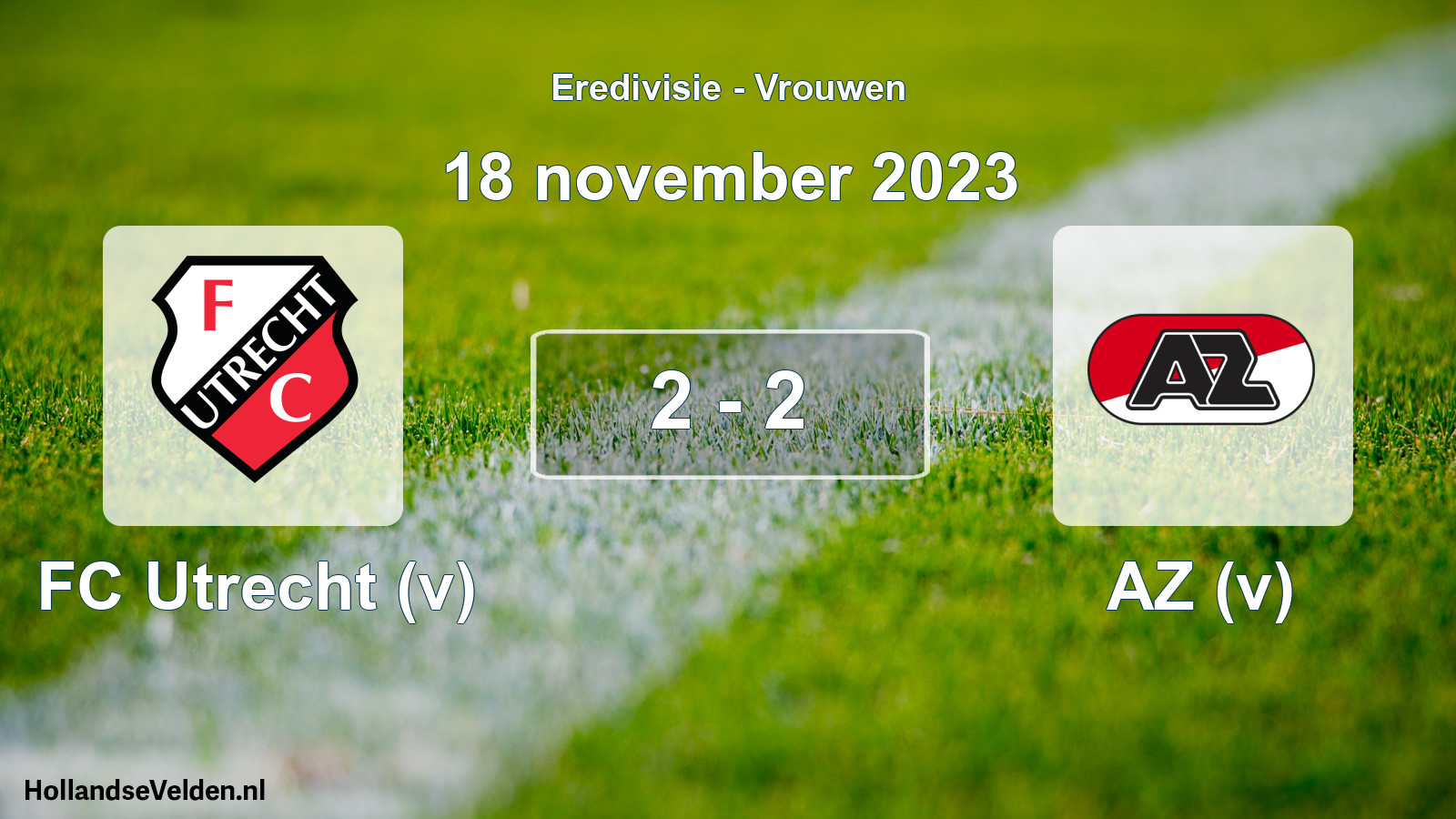 Total number of matches played: FC Utrecht (v) - AZ (v) 2 - 2 (18 November 2023)
