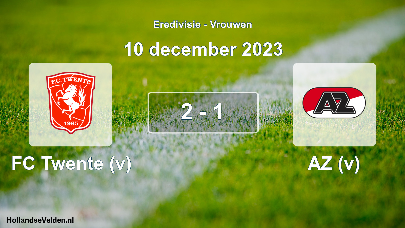 Total number of matches played: FC Twente (v) - AZ (v) 2 - 1 (10 December 2023)