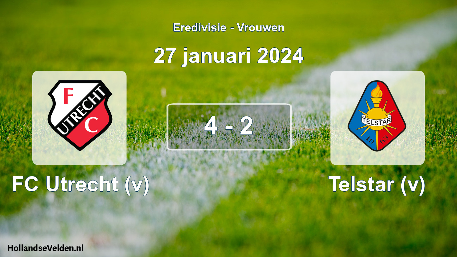 Total number of matches played: FC Utrecht (v) - Telstar (v) 4 - 2 (27 January 2024)