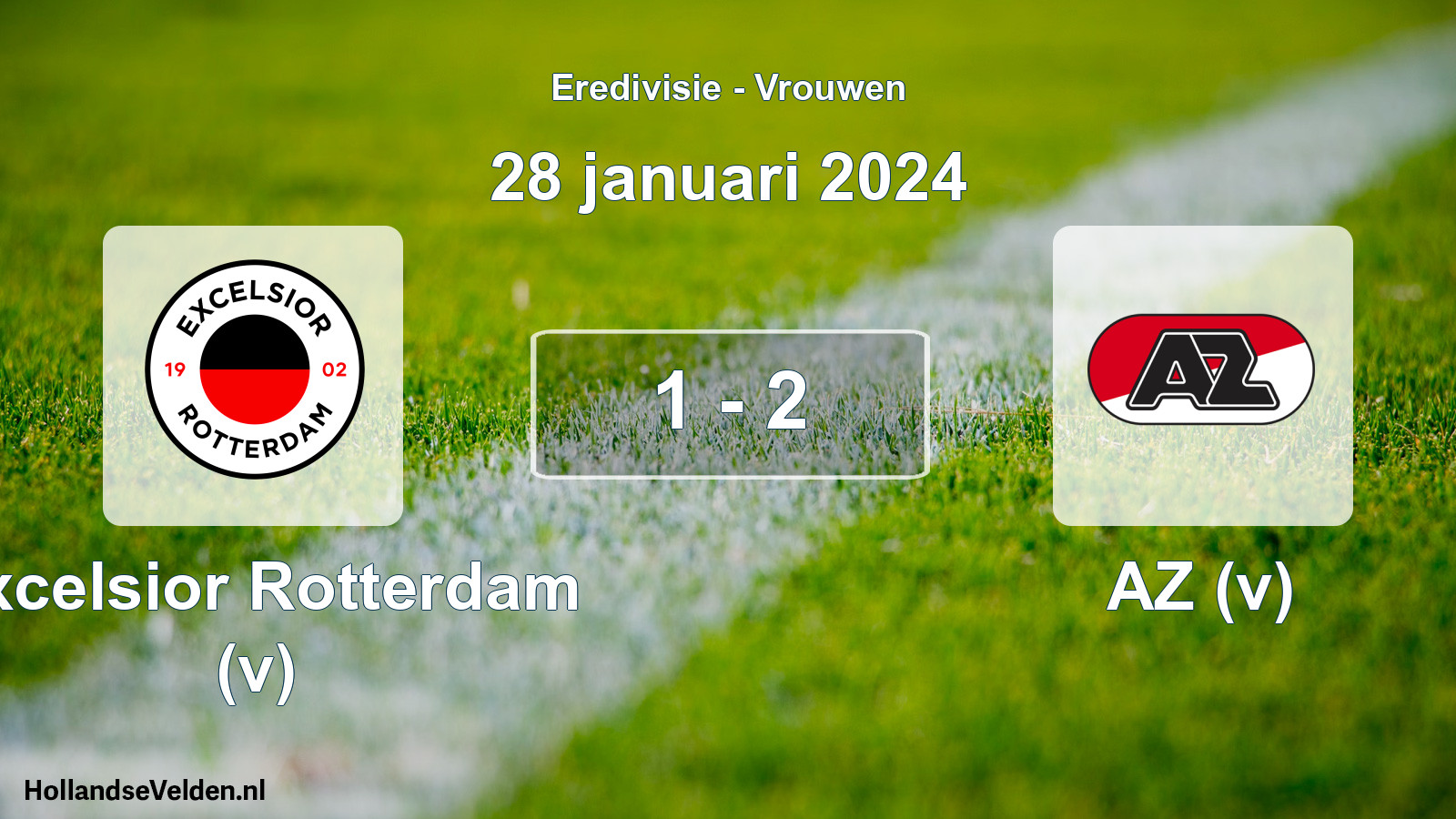 Total number of matches played: Excelsior Rotterdam (v) - AZ (v) 1 - 2 (28 January 2024)