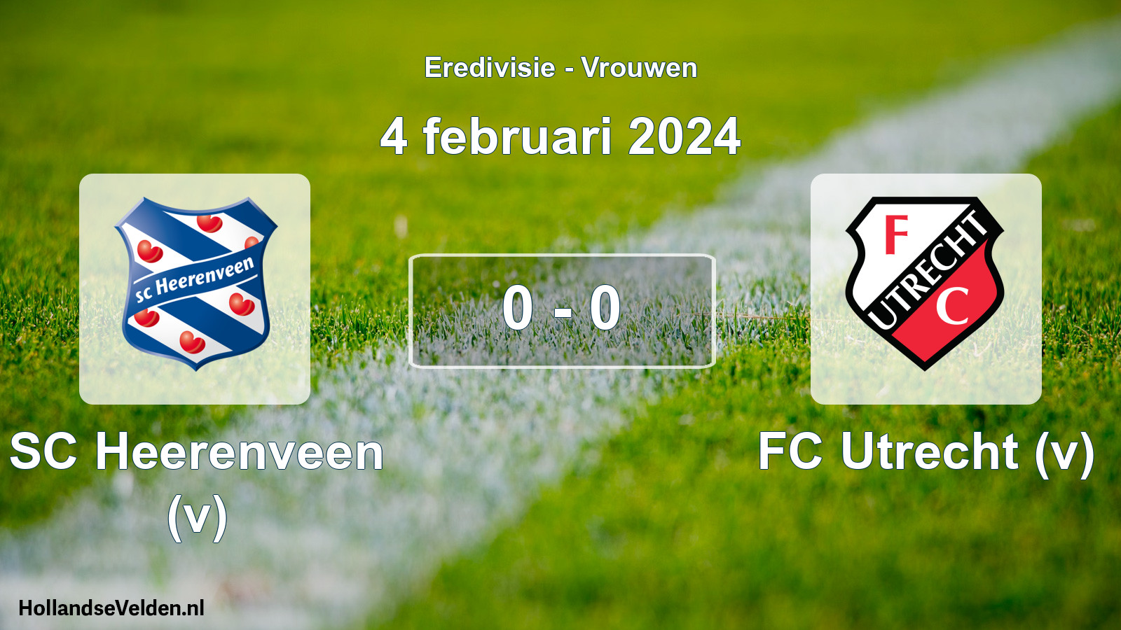 Total number of matches played: SC Heerenveen (v) - FC Utrecht (v) 0 - 0 (4 February 2024)
