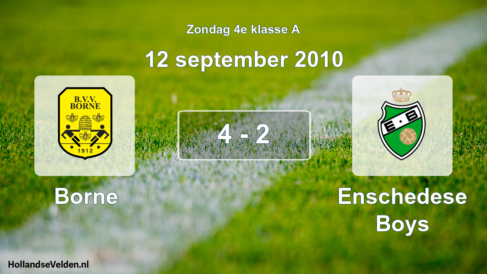 Total number of matches played: Borne - Enschedese Boys 4 - 2 (12 September 2010)