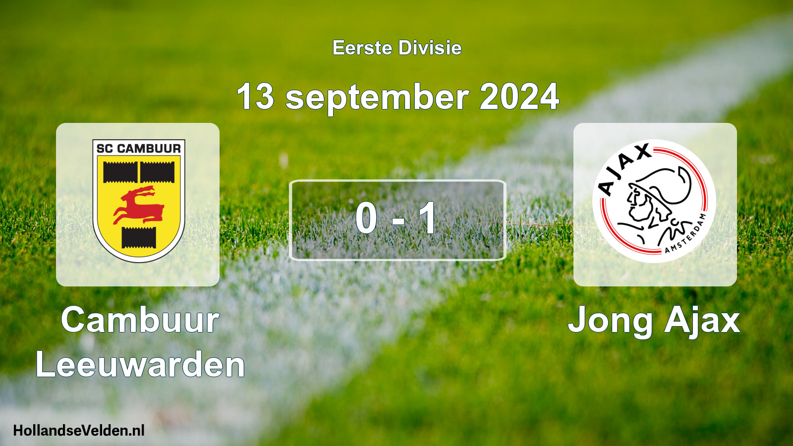 Total number of matches played: Cambuur Leeuwarden - Jong Ajax 0 - 1 (13 September 2024)
