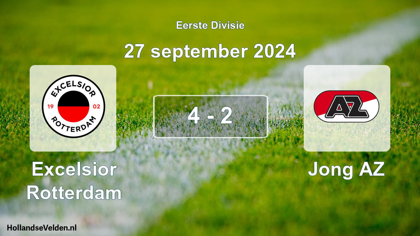 Total number of matches played: Excelsior Rotterdam - Jong AZ 4 - 2 (27 September 2024)