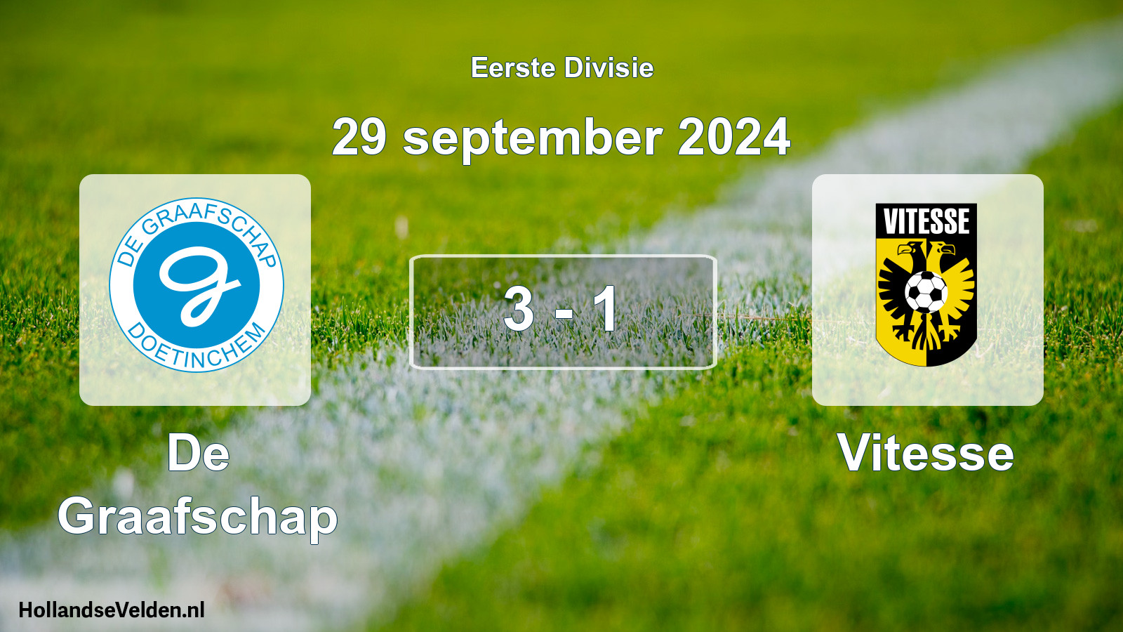 Total number of matches played: De Graafschap - Vitesse 3 - 1 (29 September 2024)