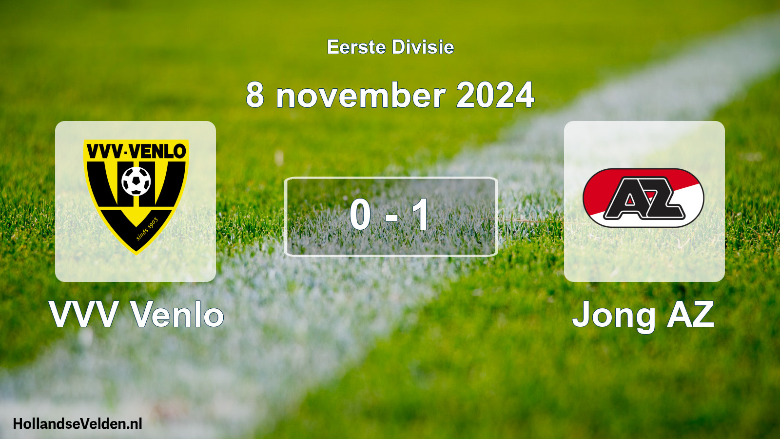 Total number of matches played: VVV Venlo - Jong AZ 0 - 1 (8 November 2024)