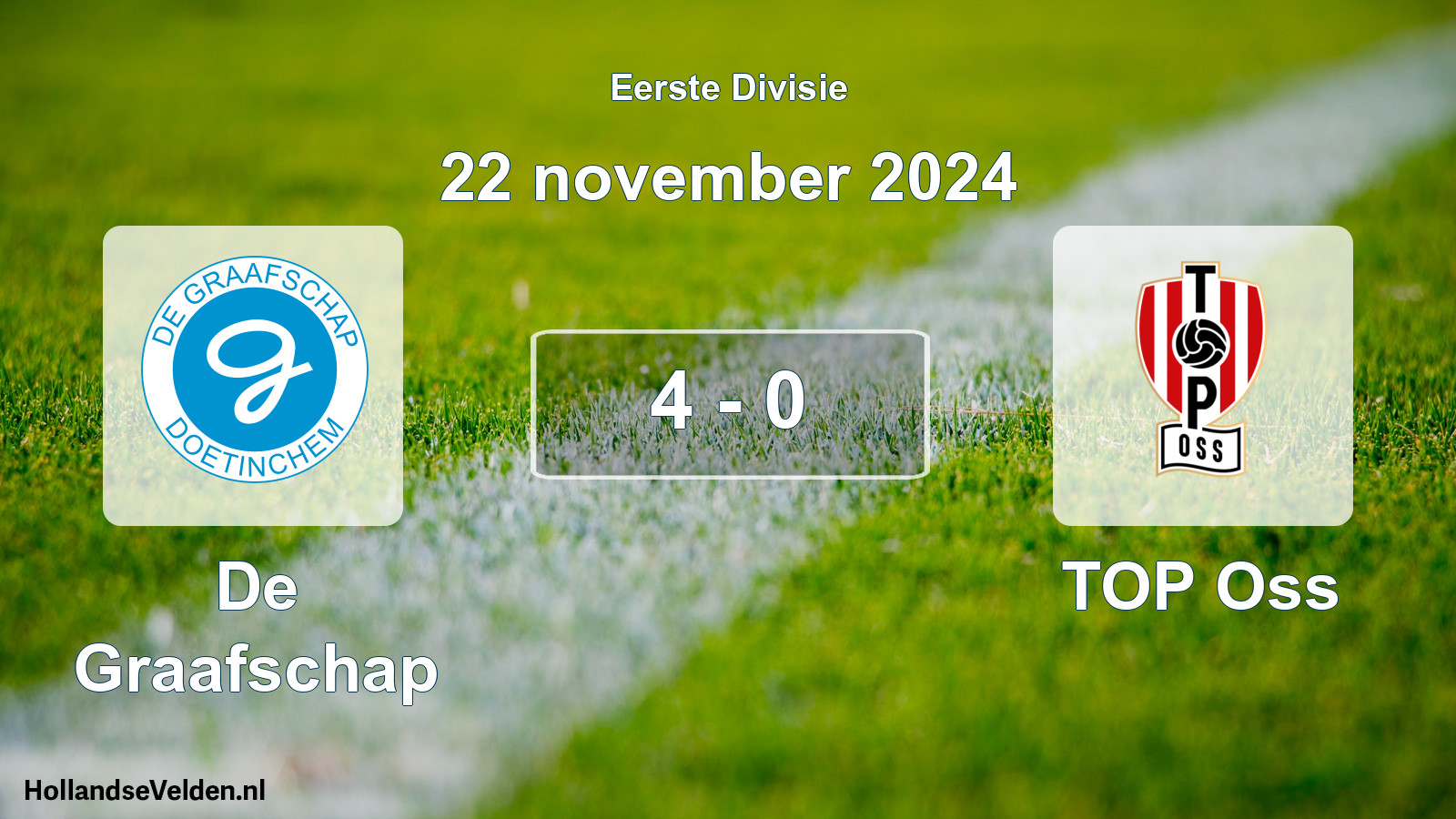 Total number of matches played: De Graafschap - TOP Oss 4 - 0 (22 November 2024)