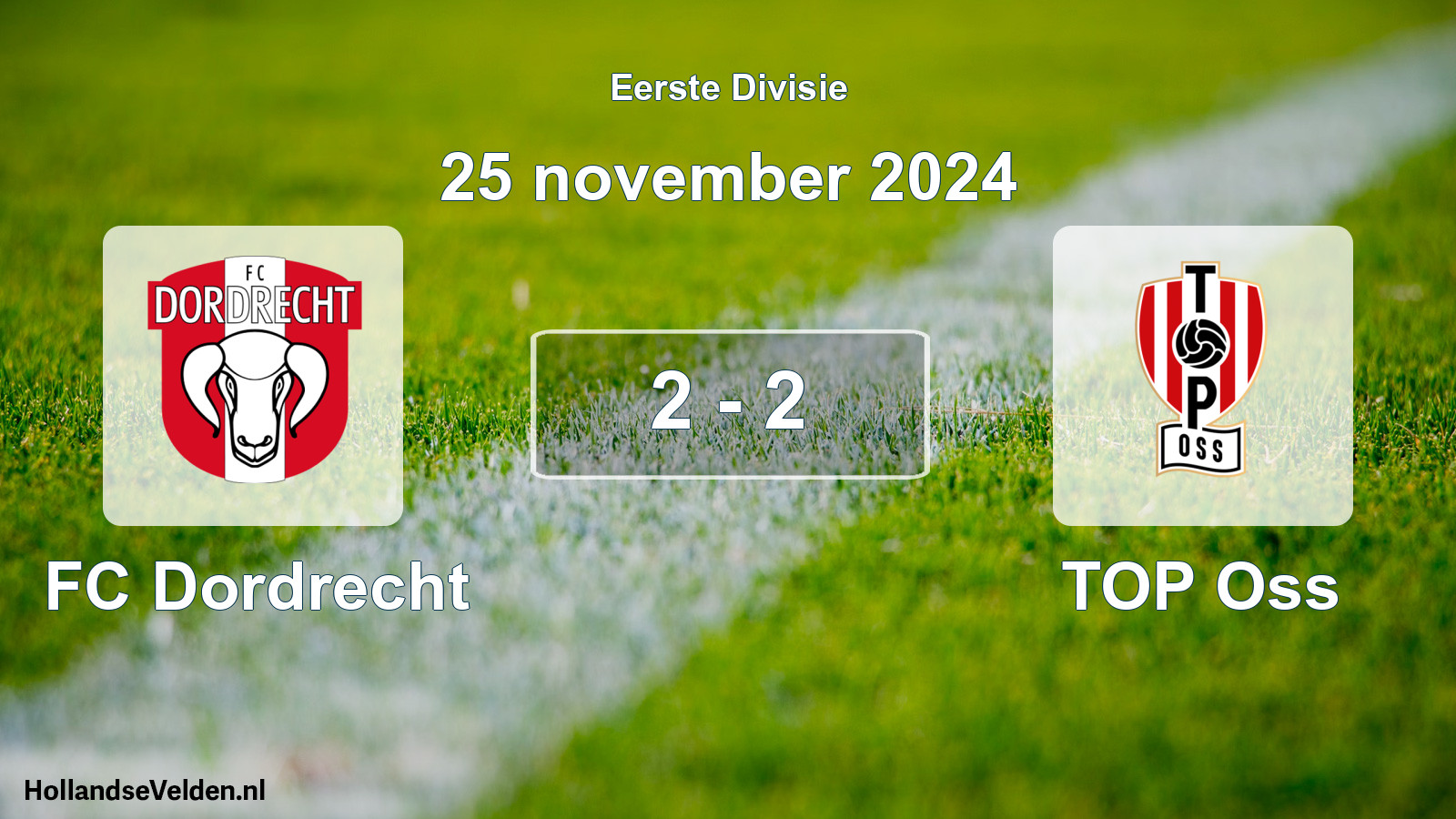 Total number of matches played: FC Dordrecht - TOP Oss 2 - 2 (25 November 2024)