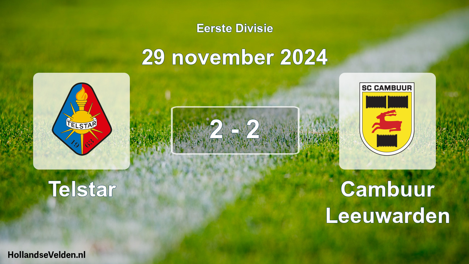 Total number of matches played: Telstar - Cambuur Leeuwarden 2 - 2 (29 November 2024)