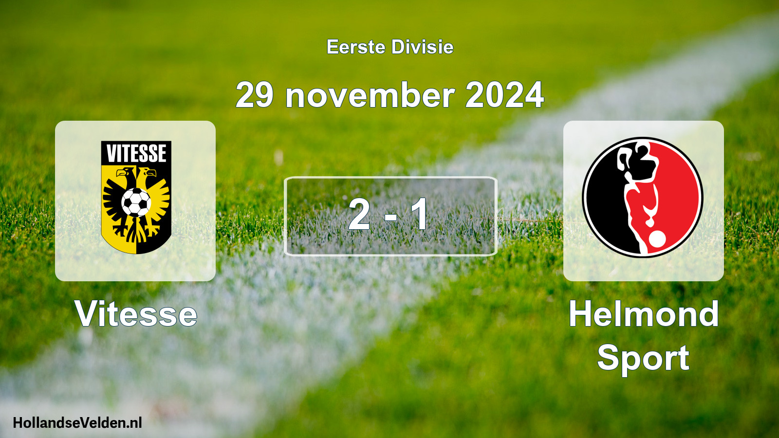 Total number of matches played: Vitesse - Helmond Sport 2 - 1 (29 November 2024)