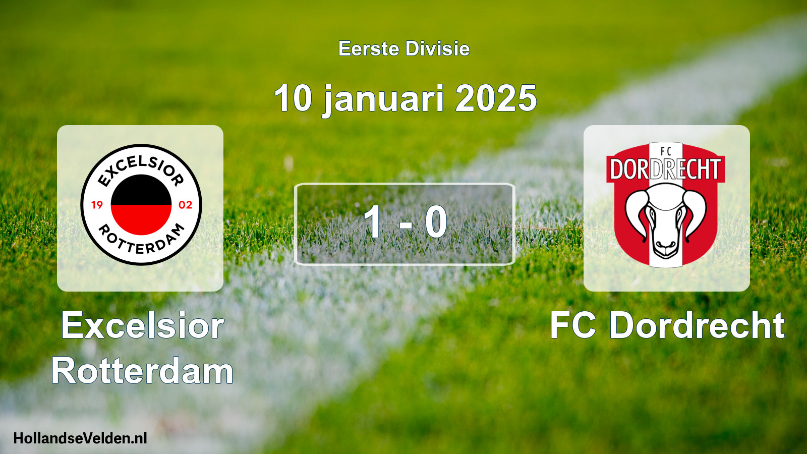 Total number of matches played: Excelsior Rotterdam - FC Dordrecht 1 - 0 (10 January 2025)
