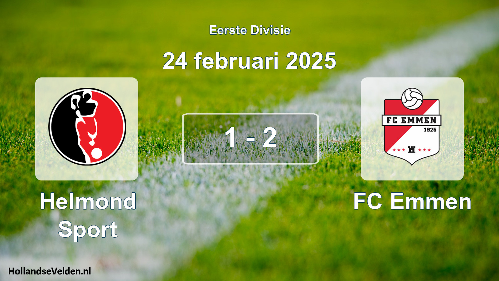 Total number of matches played: Helmond Sport - FC Emmen 1 - 2 (24 February 2025)