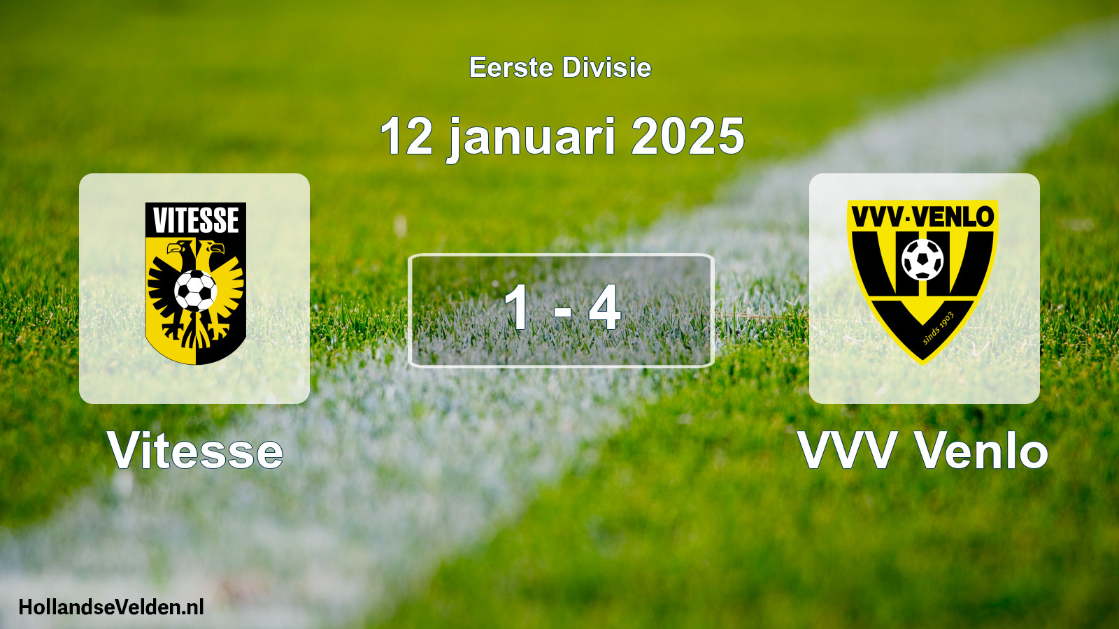 Total number of matches played: Vitesse - VVV Venlo 1 - 4 (12 January 2025)