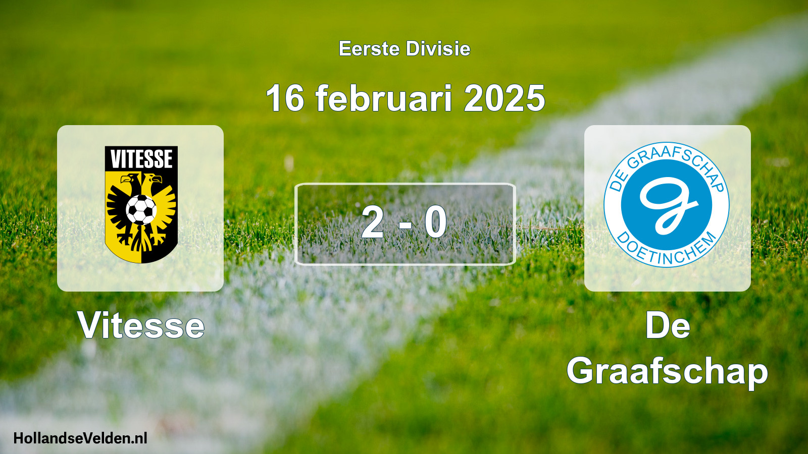 Total number of matches played: Vitesse - De Graafschap 2 - 0 (16 February 2025)