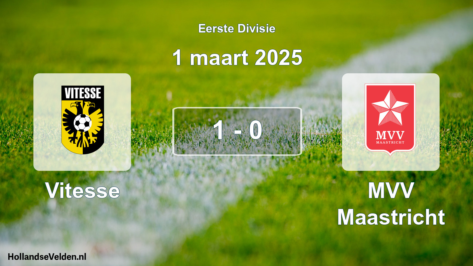 Total number of matches played: Vitesse - MVV Maastricht 1 - 0 (1 March 2025)