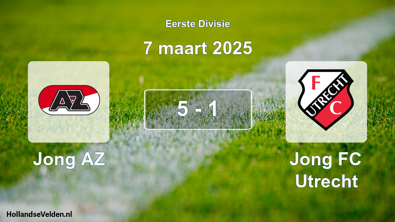 Total number of matches played: Jong AZ - Jong FC Utrecht 5 - 1 (7 March 2025)