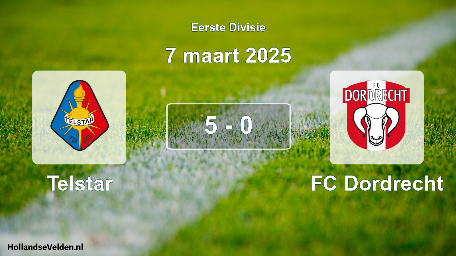 Total number of matches played: Telstar - FC Dordrecht 5 - 0 (7 March 2025)