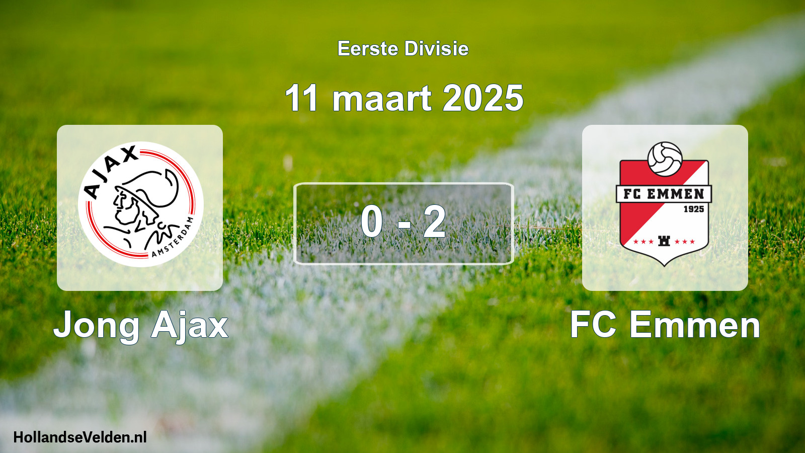 Total number of matches played: Jong Ajax - FC Emmen 0 - 2 (11 March 2025)