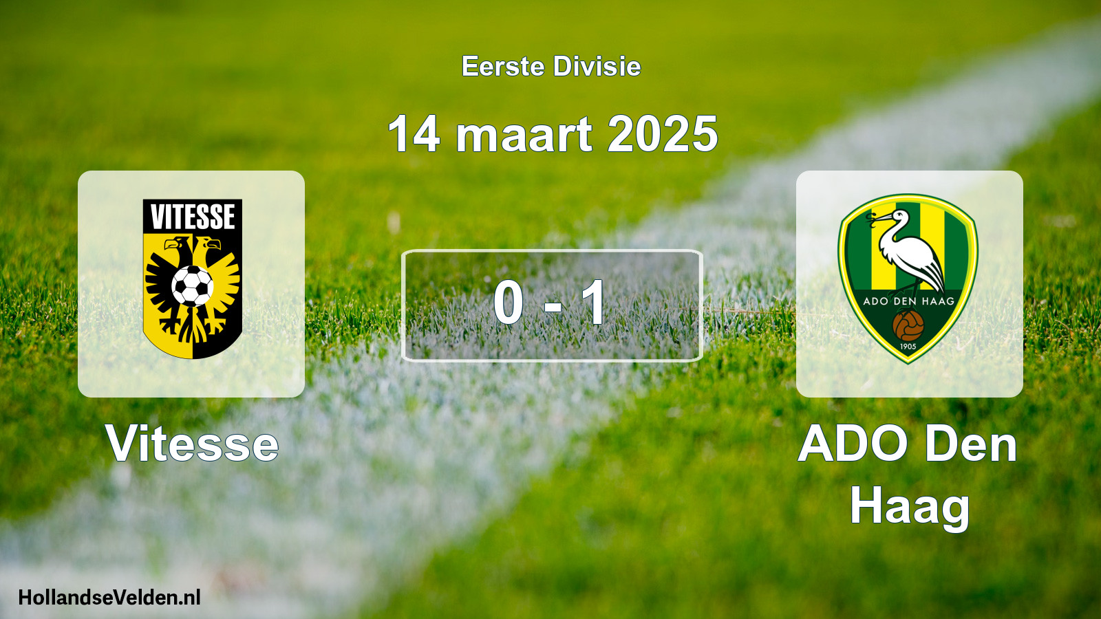 Total number of matches played: Vitesse - ADO Den Haag 0 - 1 (14 March 2025)