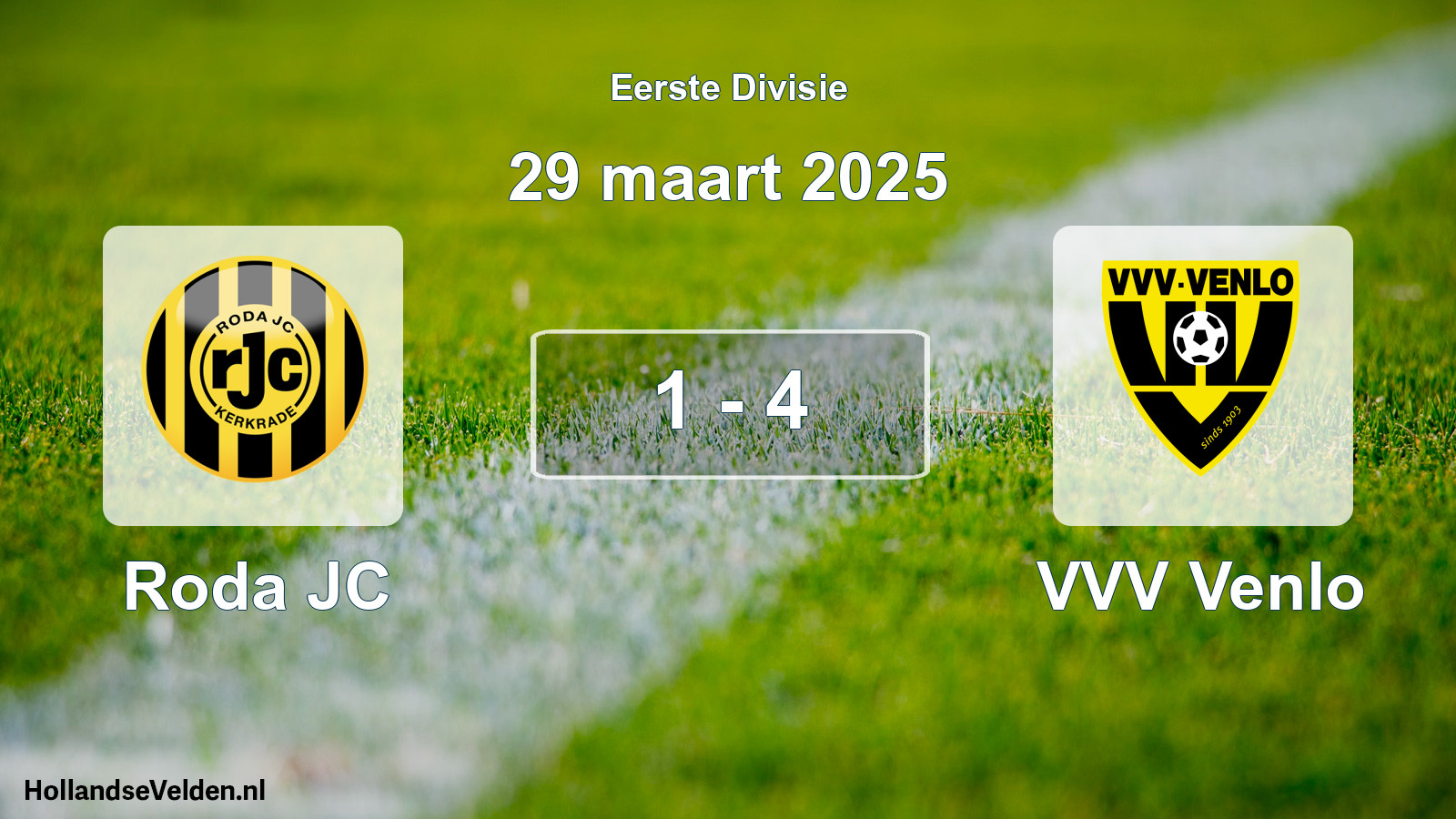 Total number of matches played: Roda JC - VVV Venlo 1 - 4 (29 March 2025)