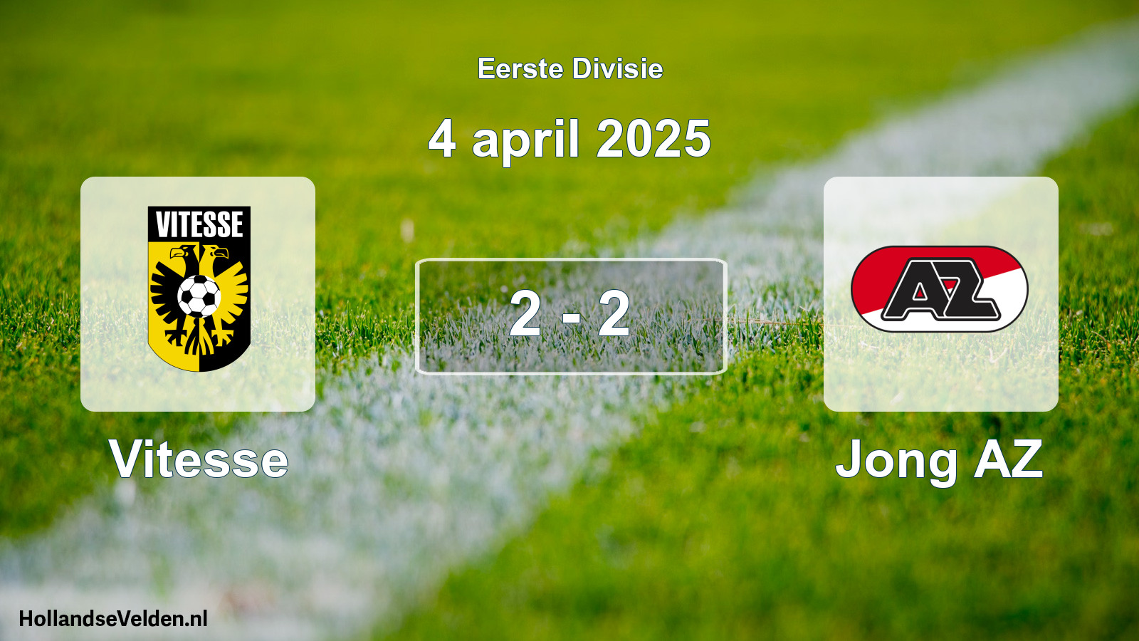 Total number of matches played: Vitesse - Jong AZ 2 - 2 (4 April 2025)