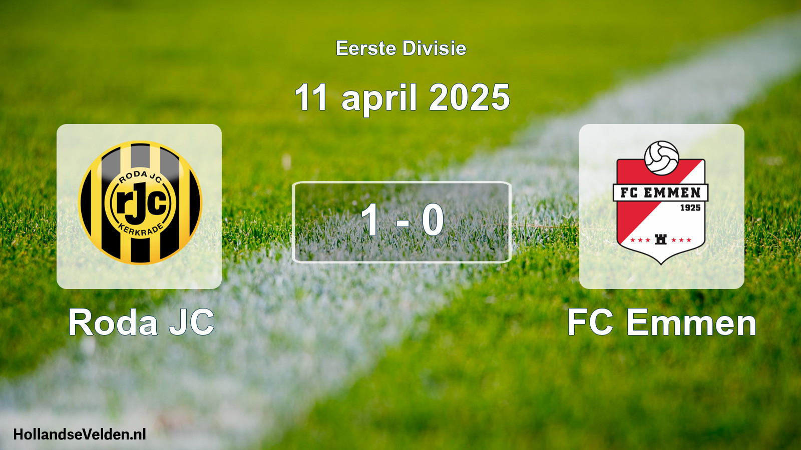 Total number of matches played: Roda JC - FC Emmen 1 - 0 (11 April 2025)