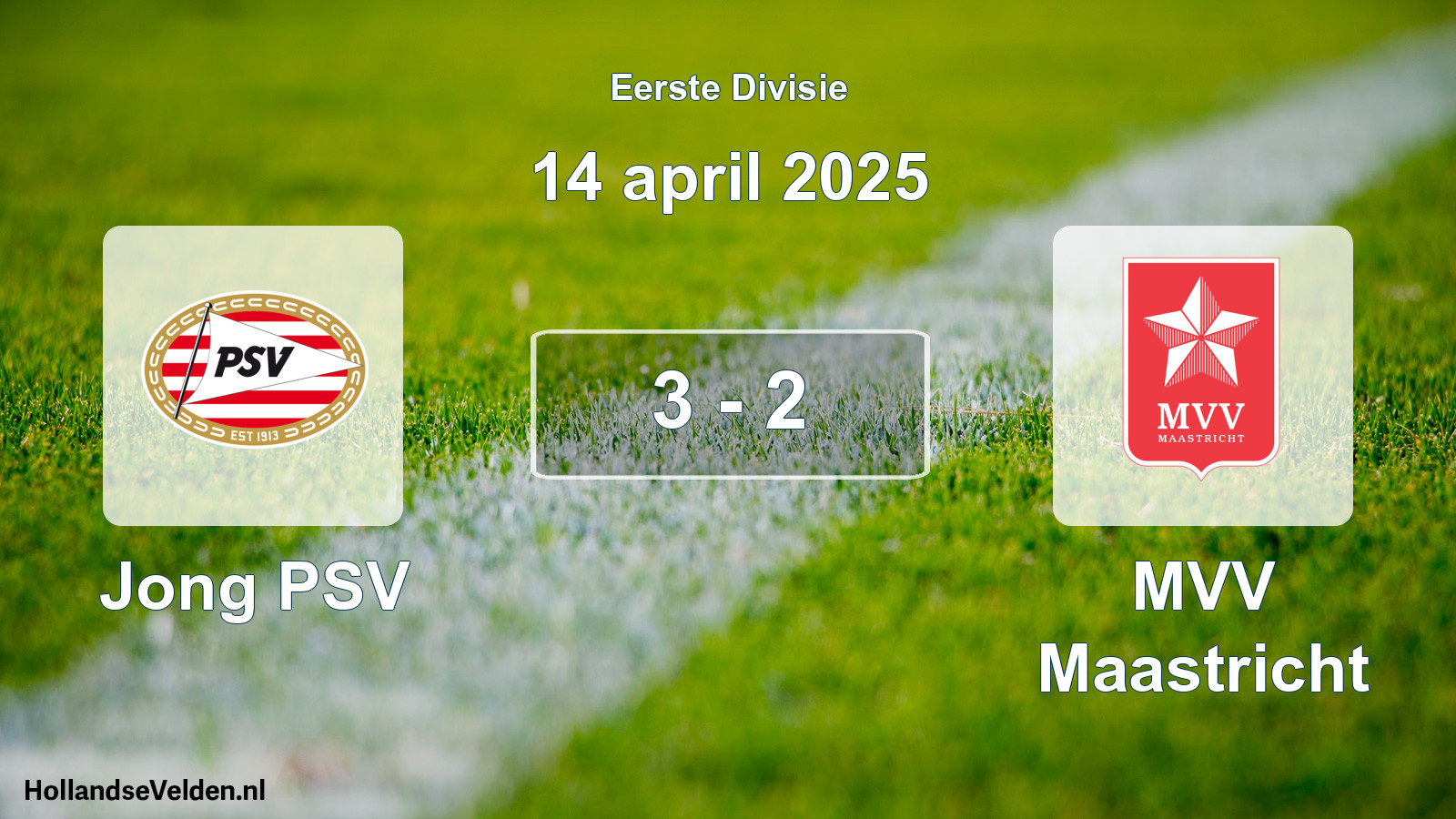 Total number of matches played: Jong PSV - MVV Maastricht 3 - 2 (14 April 2025)