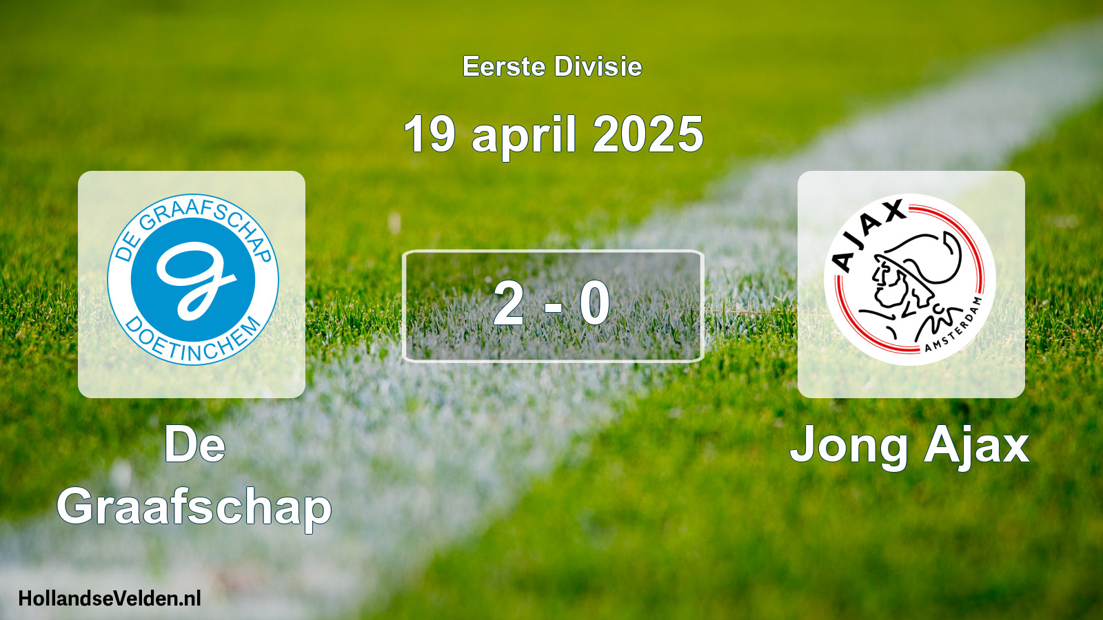 Total number of matches played: De Graafschap - Jong Ajax 2 - 0 (19 April 2025)