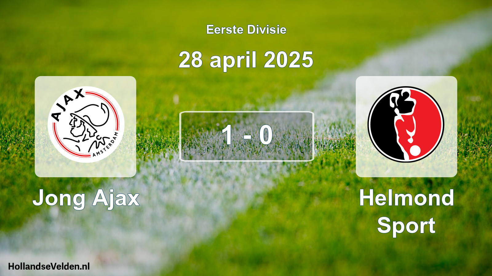 Total number of matches played: Jong Ajax - Helmond Sport 1 - 0 (28 April 2025)