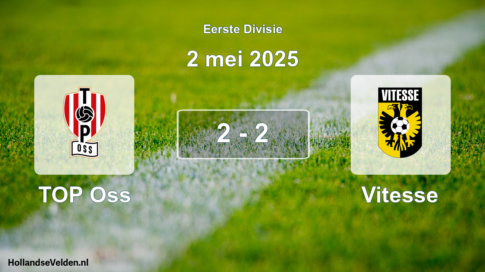 Total number of matches played: TOP Oss - Vitesse 2 - 2 (2 May 2025)