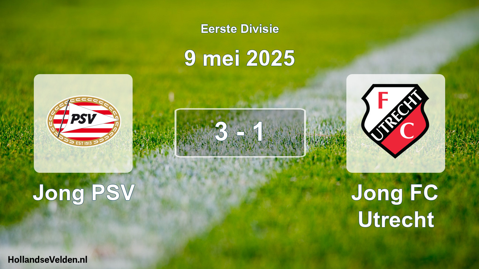 Total number of matches played: Jong PSV - Jong FC Utrecht 3 - 1 (9 May 2025)