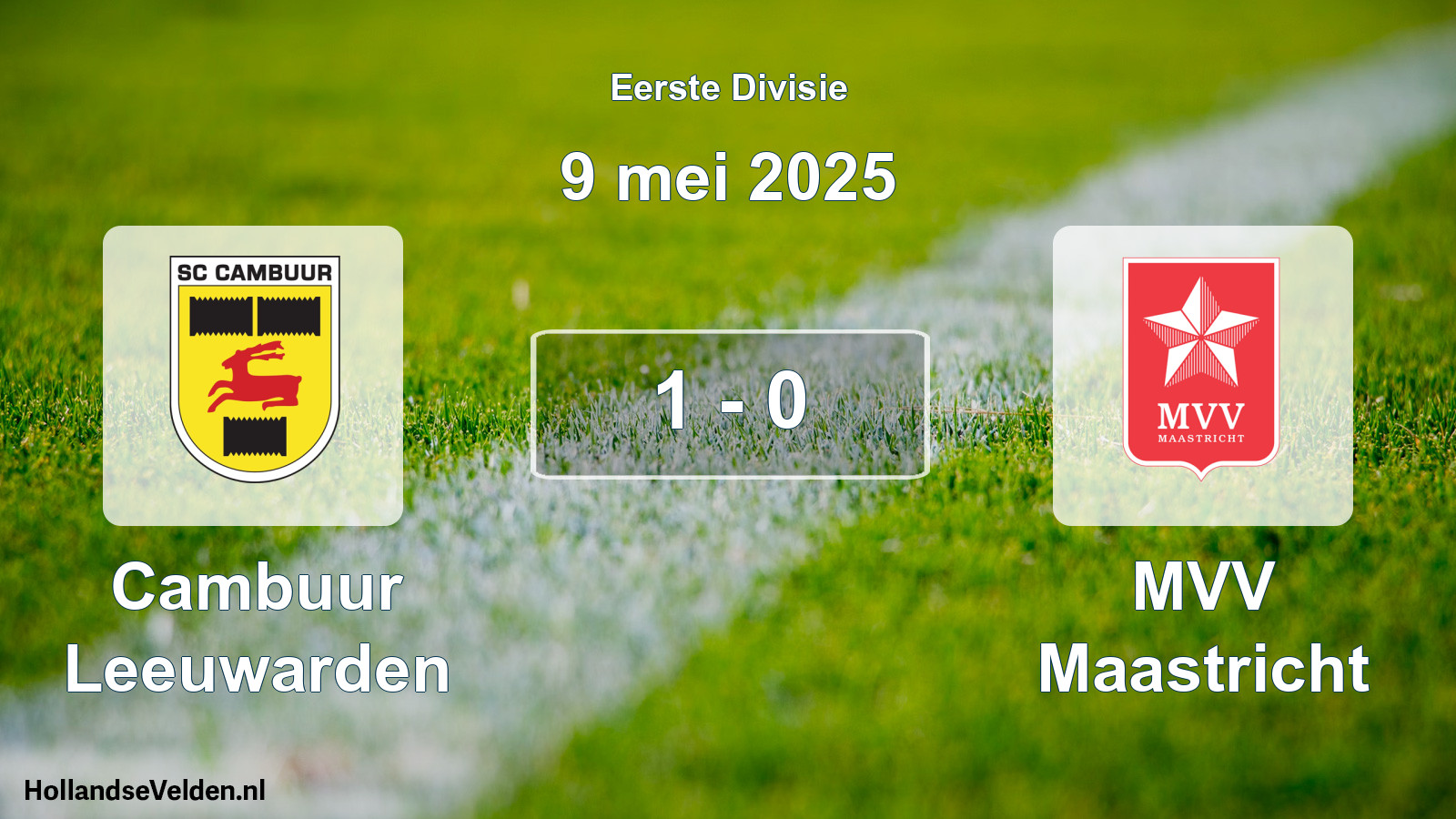 Total number of matches played: Cambuur Leeuwarden - MVV Maastricht 1 - 0 (9 May 2025)