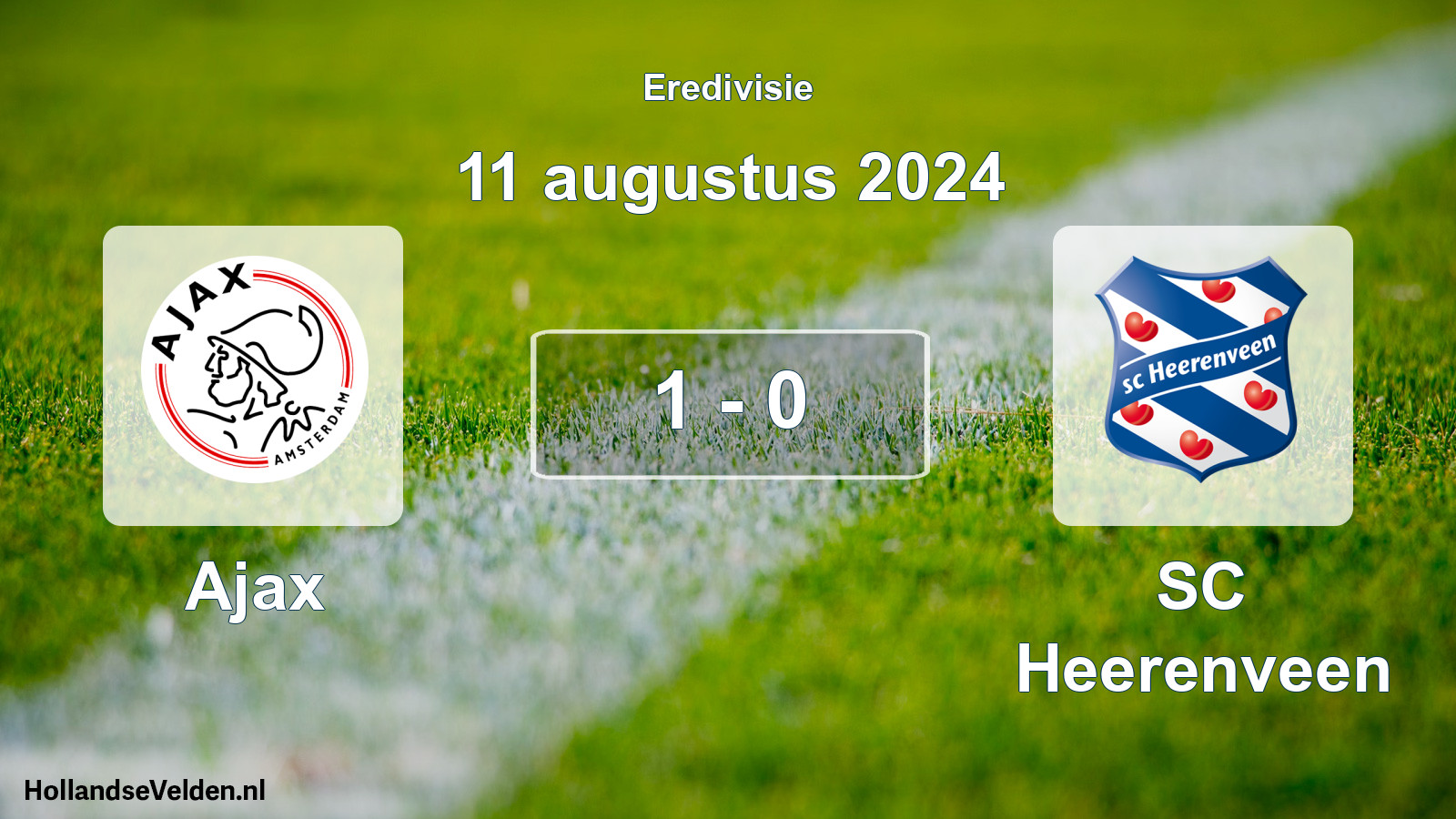 Total number of matches played: Ajax - SC Heerenveen 1 - 0 (11 August 2024)