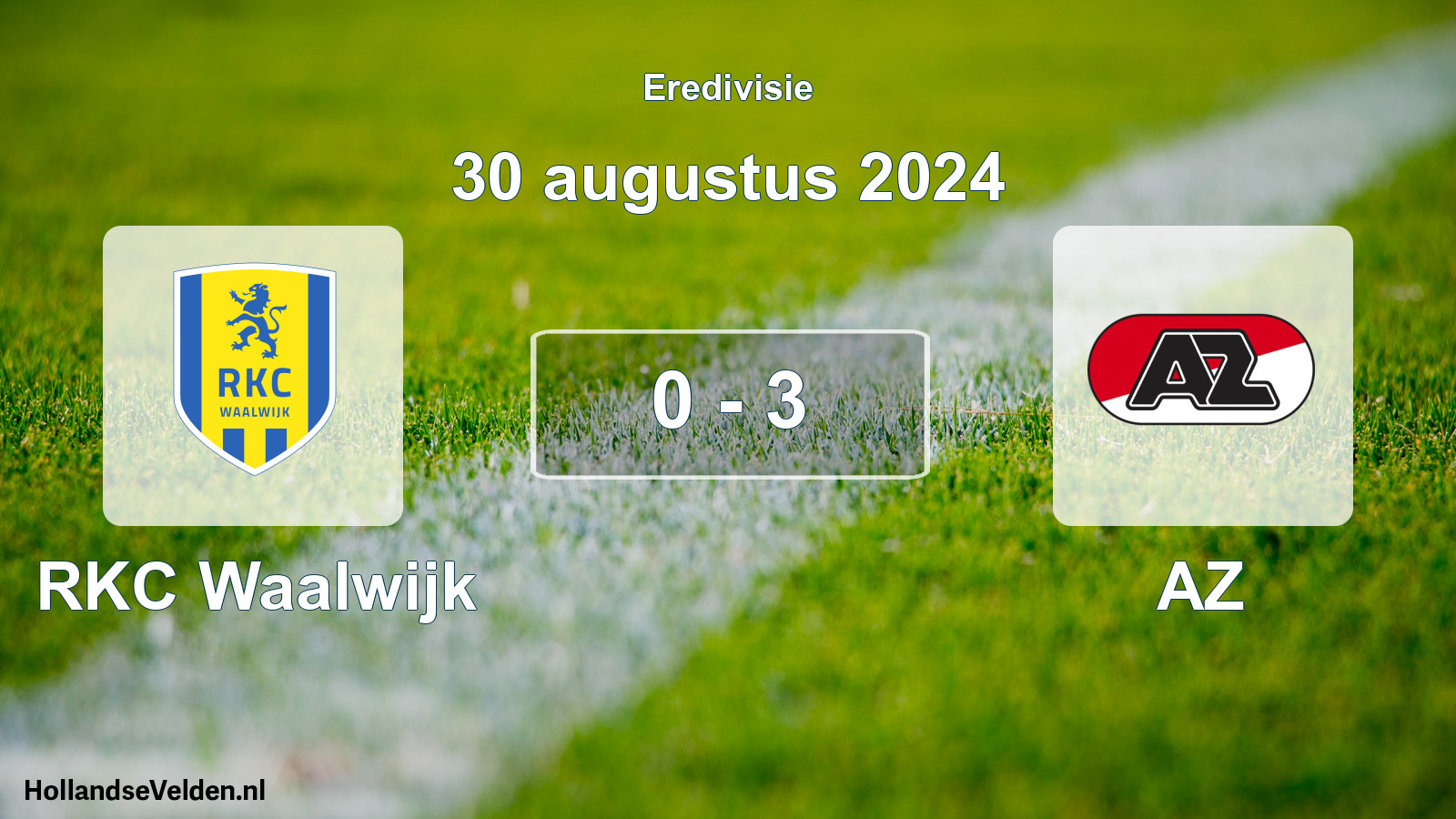 Total number of matches played: RKC Waalwijk - AZ 0 - 3 (30 August 2024)