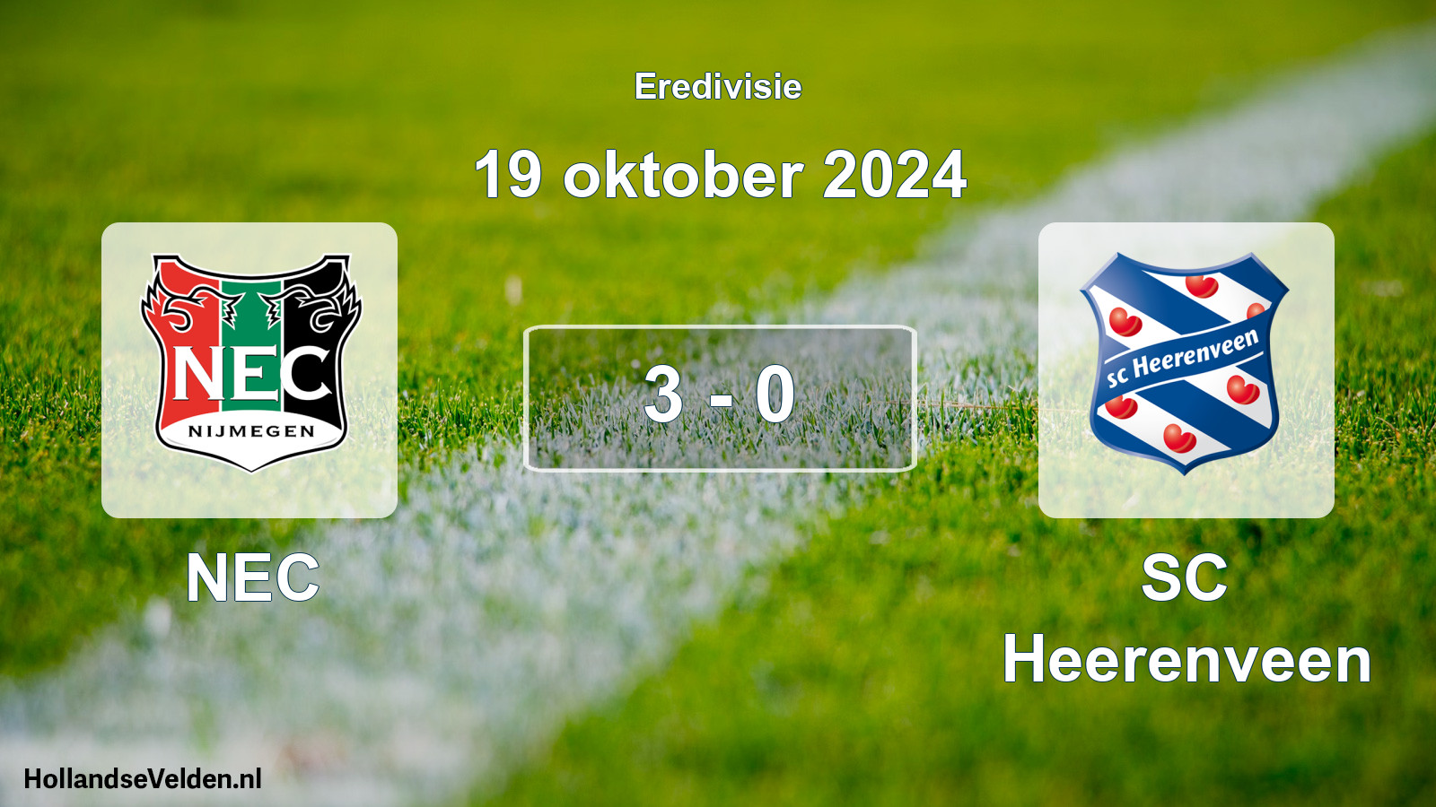 Total number of matches played: NEC - SC Heerenveen 3 - 0 (19 October 2024)