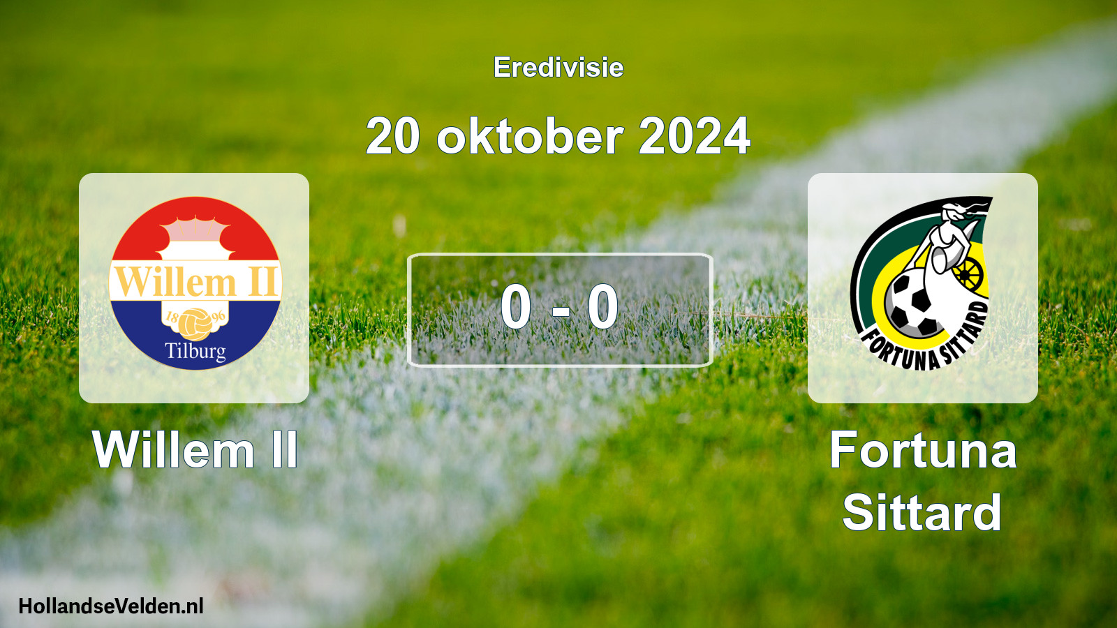 Total number of matches played: Willem II - Fortuna Sittard 0 - 0 (20 October 2024)