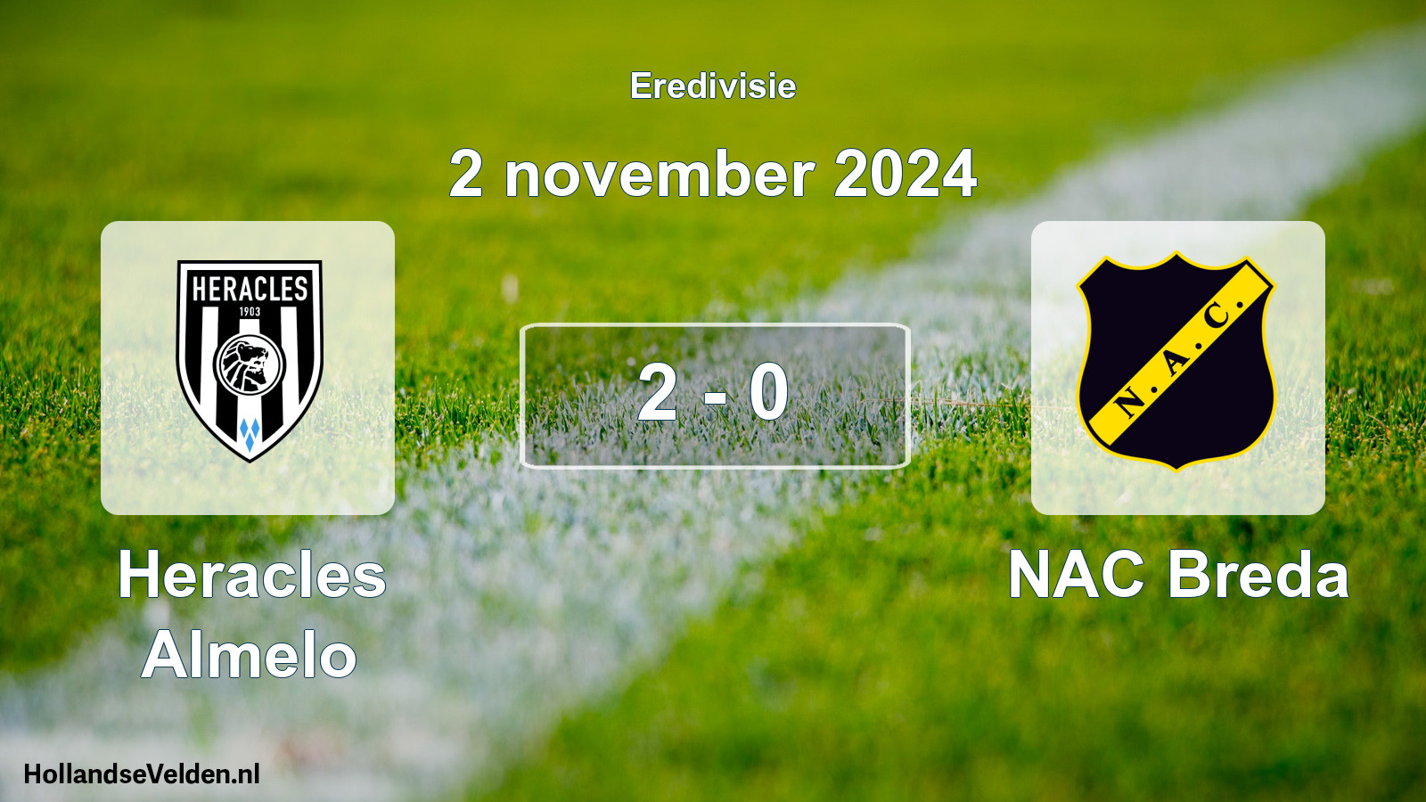 Total number of matches played: Heracles Almelo - NAC Breda 2 - 0 (2 November 2024)
