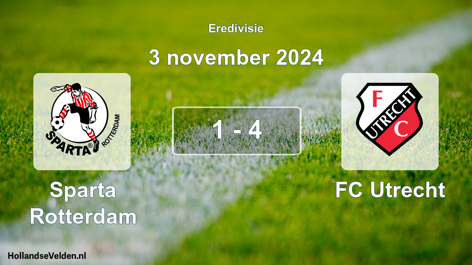 Total number of matches played: Sparta Rotterdam - FC Utrecht 1 - 4 (3 November 2024)