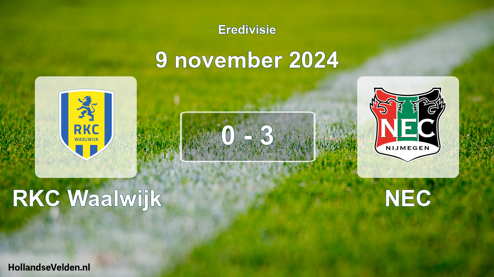 Total number of matches played: RKC Waalwijk - NEC 0 - 3 (9 November 2024)