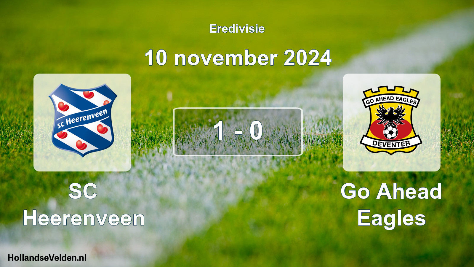 Total number of matches played: SC Heerenveen - Go Ahead Eagles 1 - 0 (10 November 2024)