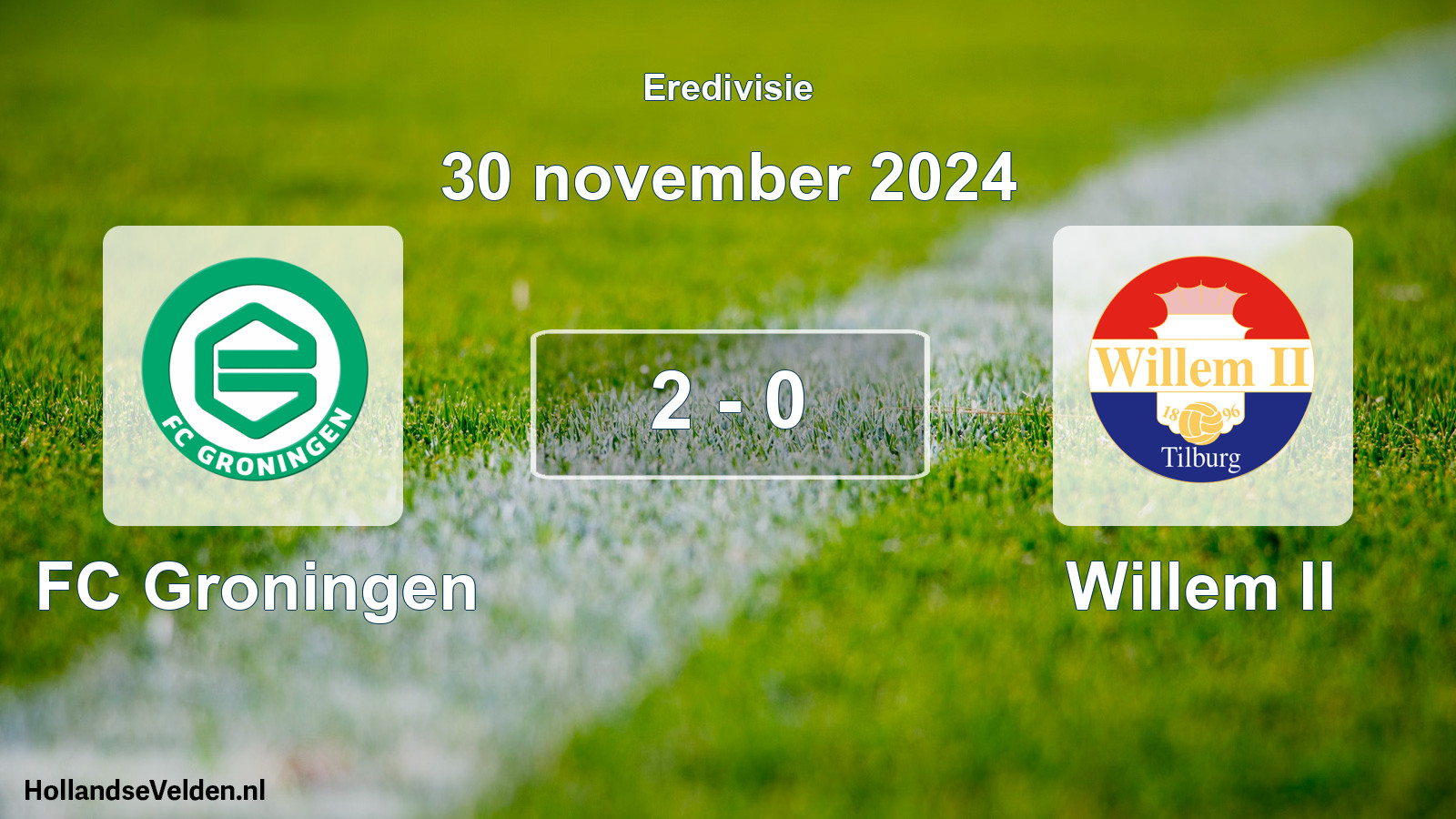 Total number of matches played: FC Groningen - Willem II 2 - 0 (30 November 2024)